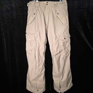 686 Snowboard Pants Mens L Beige infiDRY 5K Waterproof Ski Mountain Thermal 4